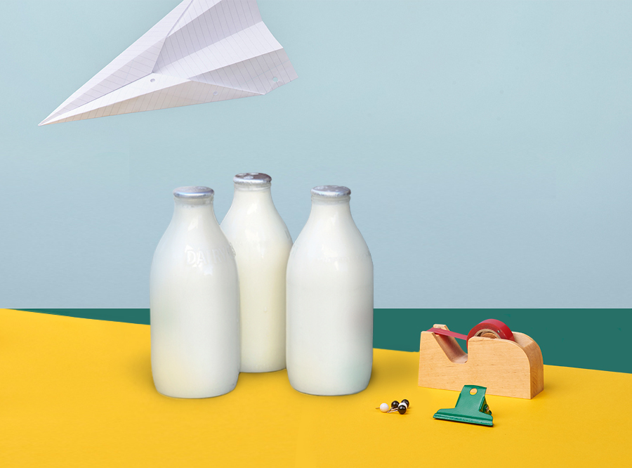 Eco Friendly glass milk delivery